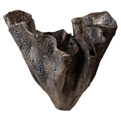Flourish Vase III-Bronze Handmade stoneware in Los Angeles