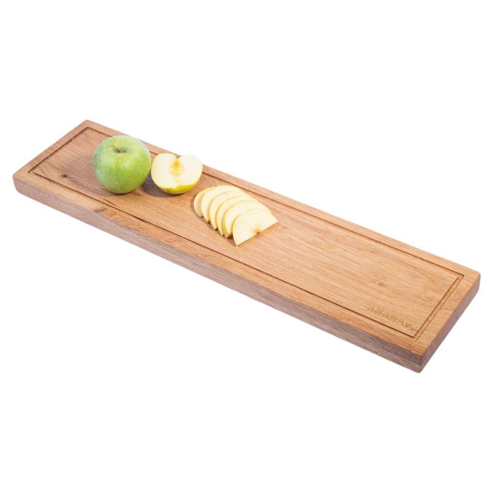 Border, Solid Oak Wood Rectangular Kitchen Board For Sale