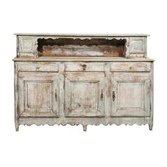 19th Century Rustic Painted Enfilade from France