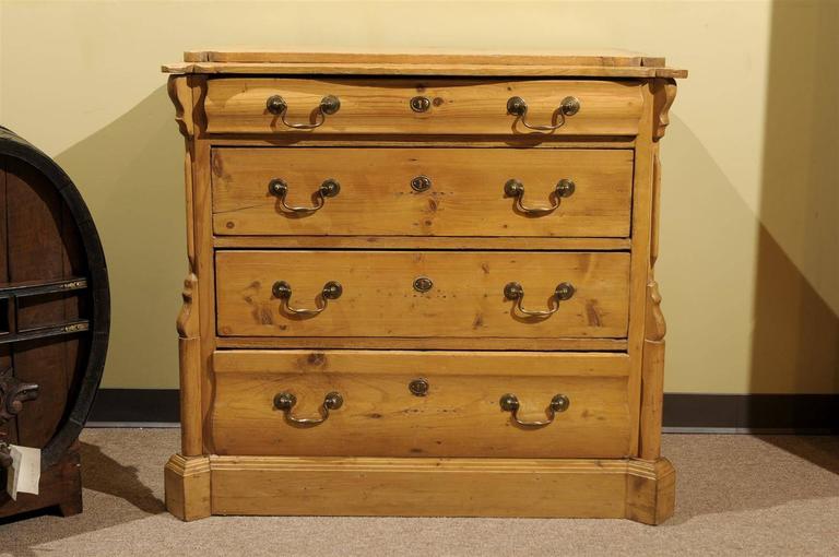 Antique Four Drawer Dutch Pine Chest, circa 1900 For Sale at 1stDibs