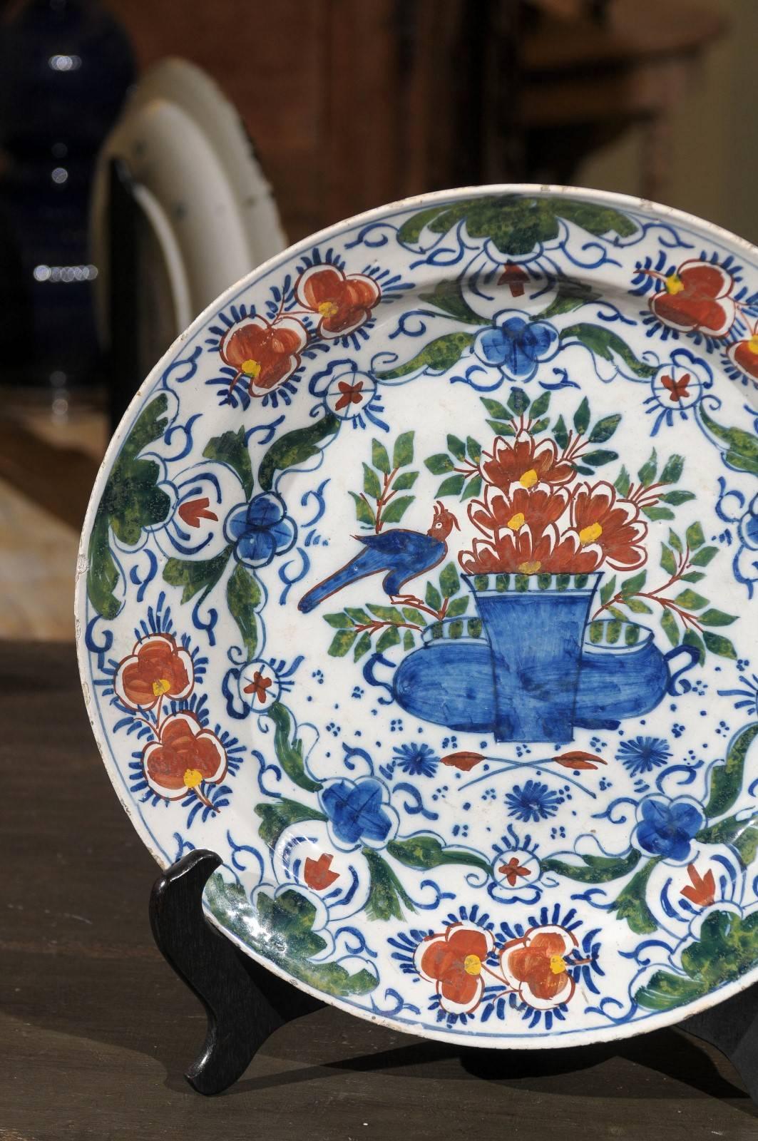 18th Century Delft Charger, circa 1760 For Sale 2