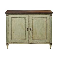 Vintage Louis XVI Style  Painted French Buffet with Zinc Top, circa 1940