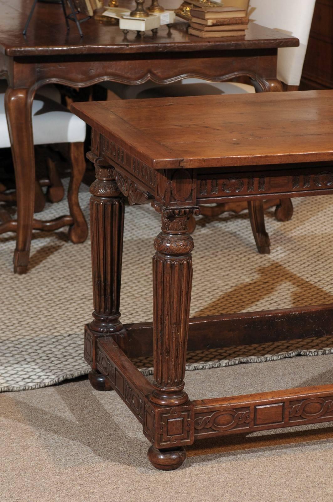 19th Century French Walnut Louis XVI style Side Table, circa 1890 For Sale 3