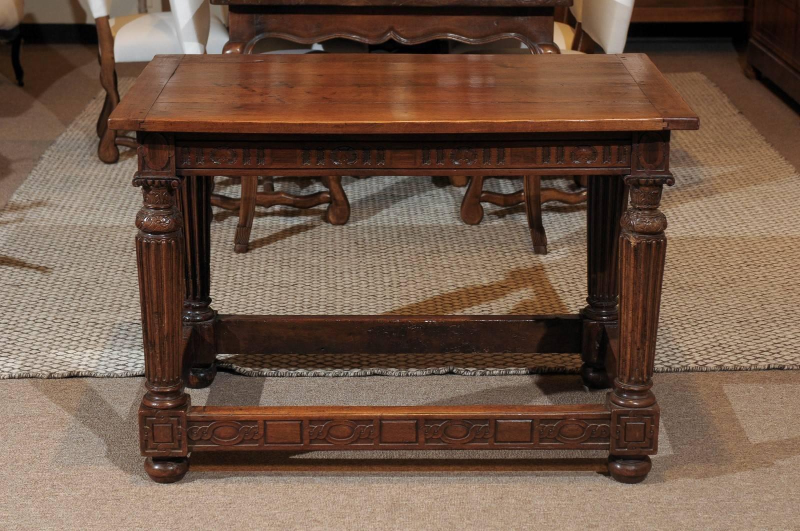 19th Century French Walnut Louis XVI style Side Table, circa 1890 For Sale 5
