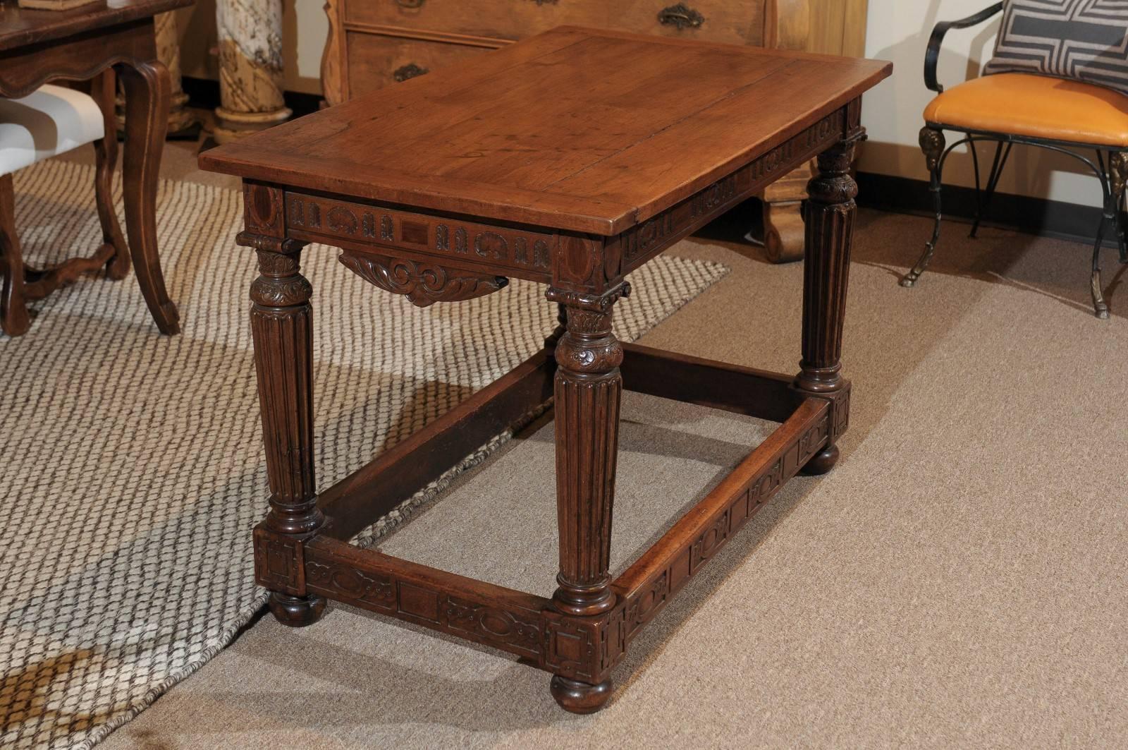 19th Century French Walnut Louis XVI style Side Table, circa 1890 For Sale 6