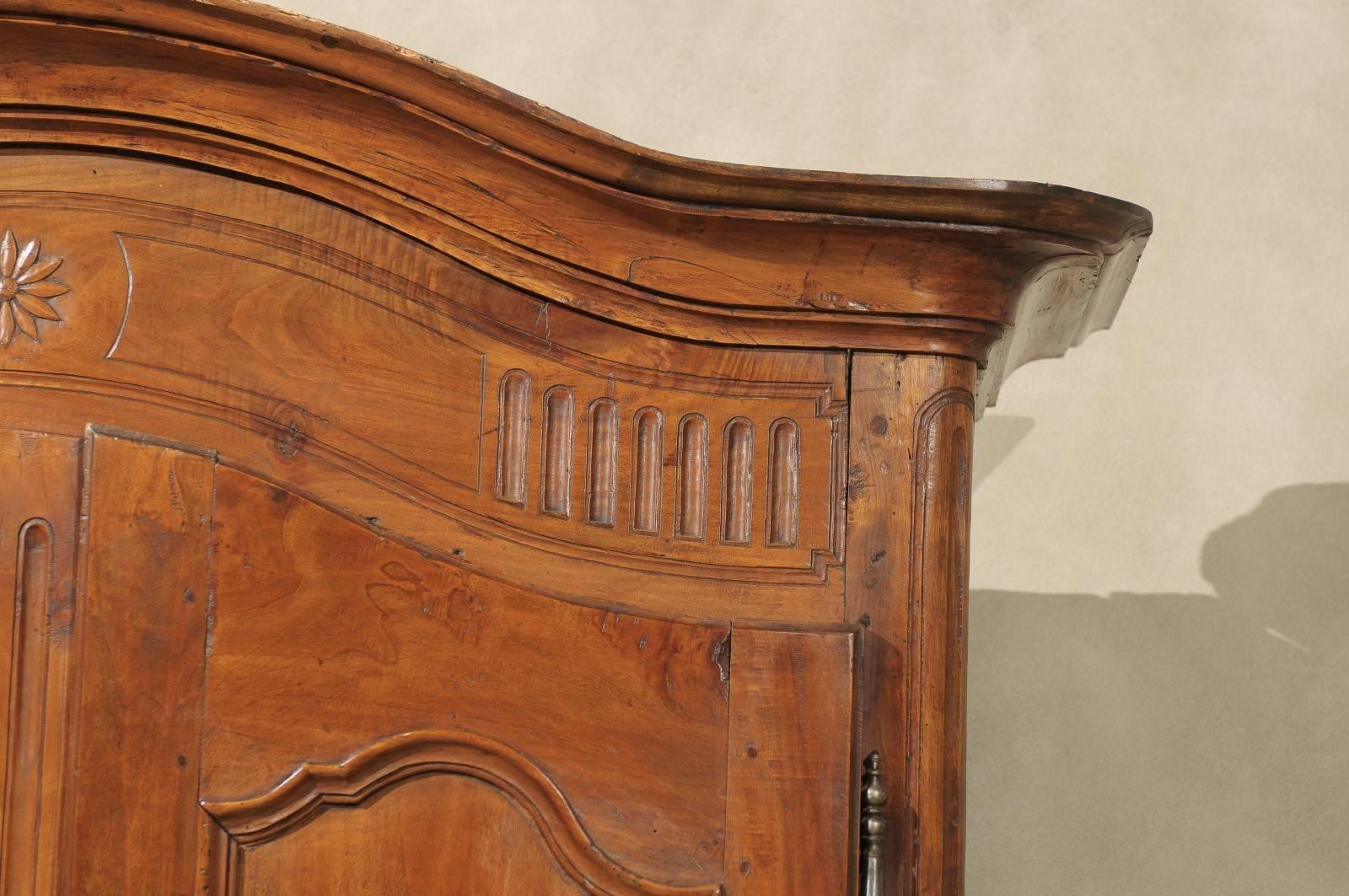 Louis XVth Style  Walnut Armoire with Domed Top, circa 1840 2