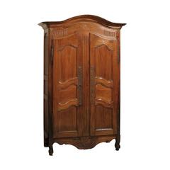 Louis XVth Style  Walnut Armoire with Domed Top, circa 1840