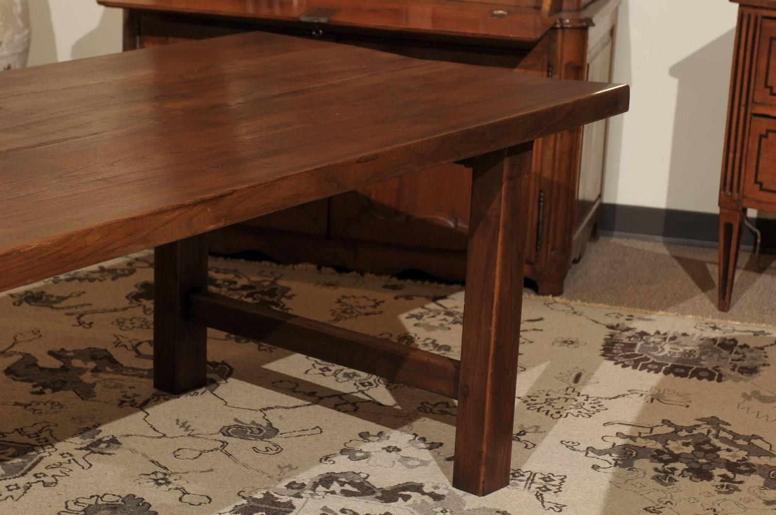 Early 20th Century French Elm Farm Table, circa 1920 2