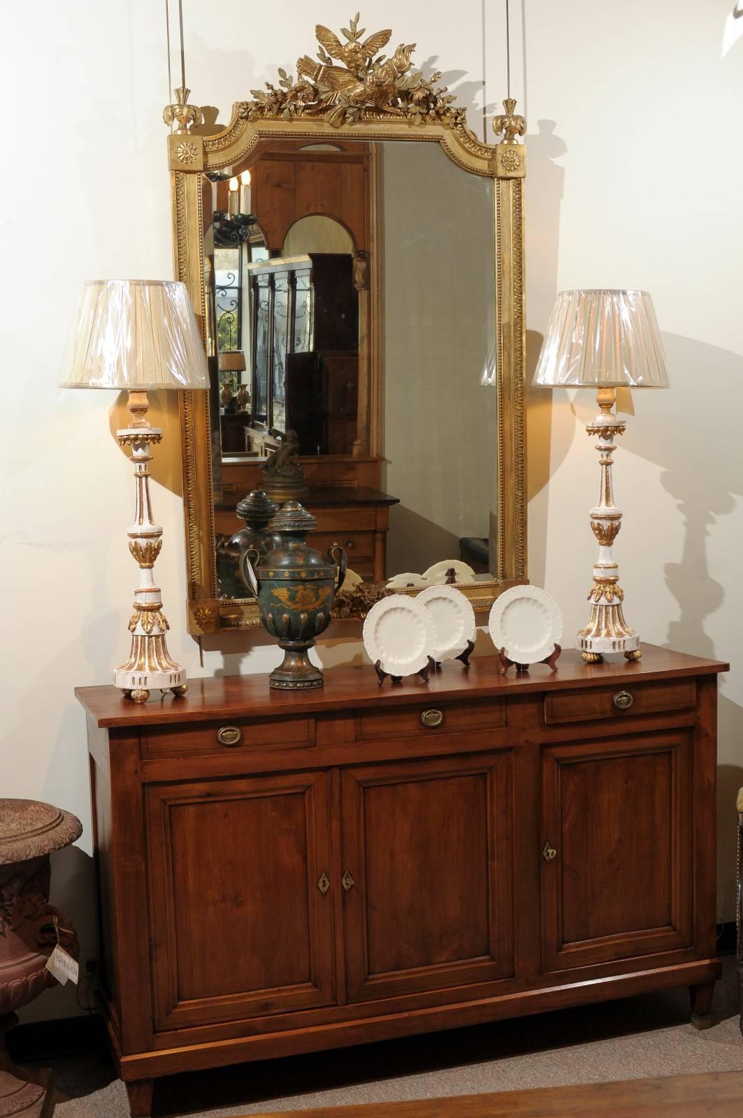 French 19th Century Cherry Directoire Style Enfilade, circa 1860 For Sale