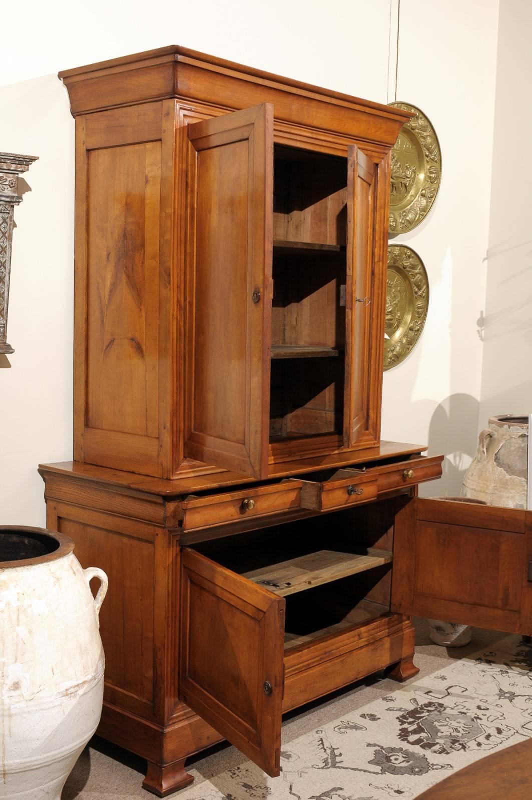 Period Louis Philippe Buffet Deux Corps in Cherry, circa 1830 For Sale 2
