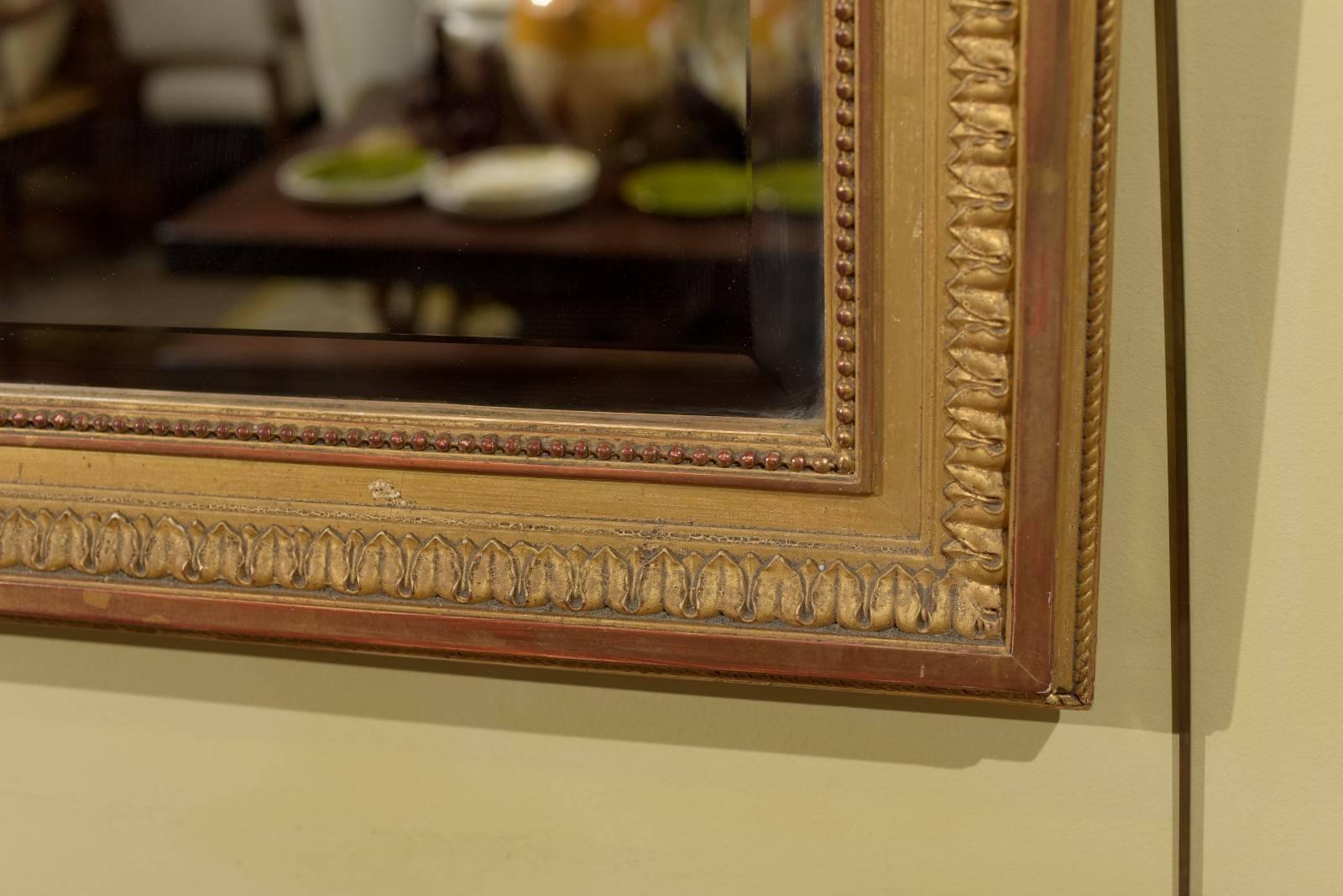 19th Century Louis XVI Style Gilt Mirror, circa 1820 For Sale 5