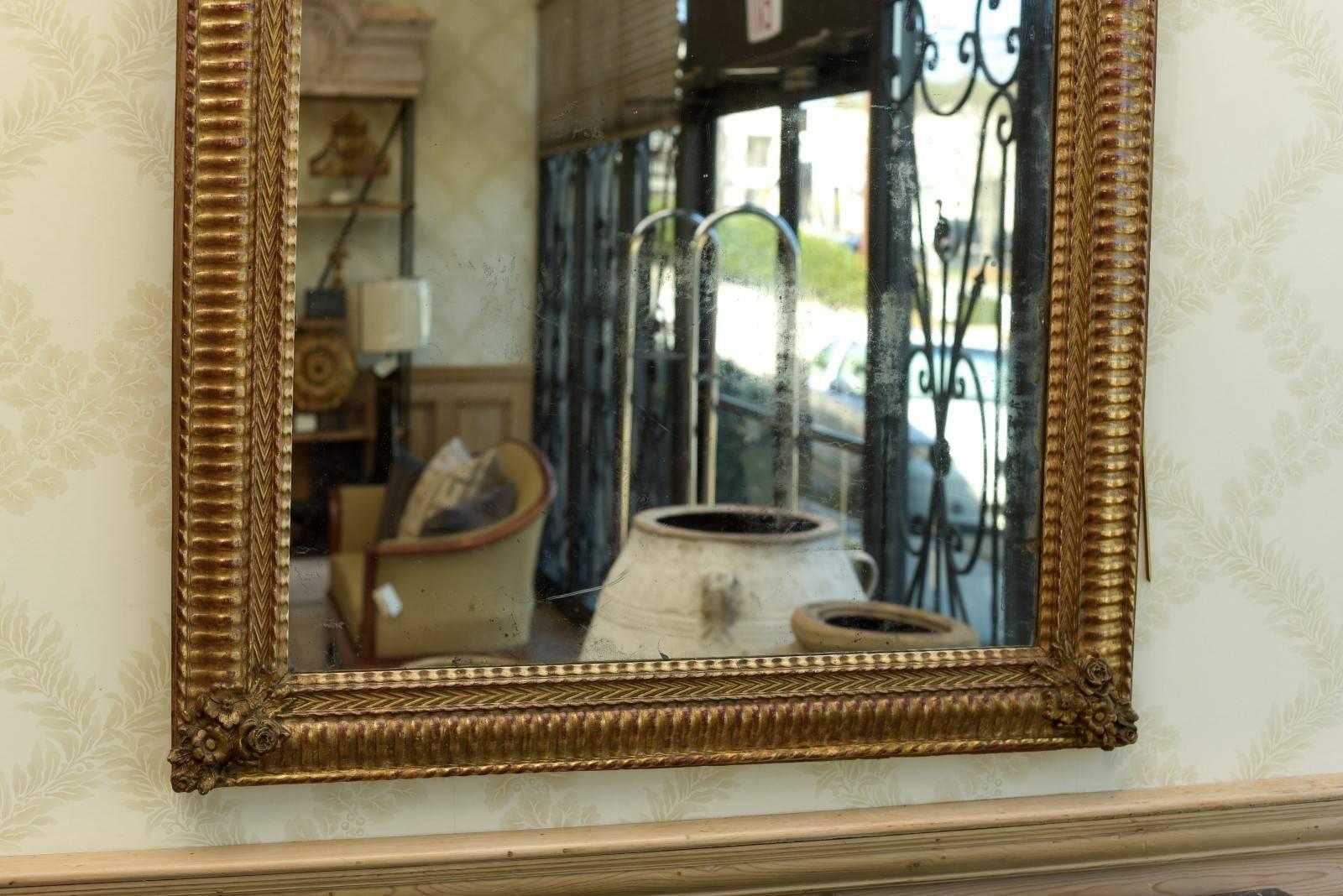 19th Century Restauration Period Gilt Mirror, circa 1830 For Sale 1