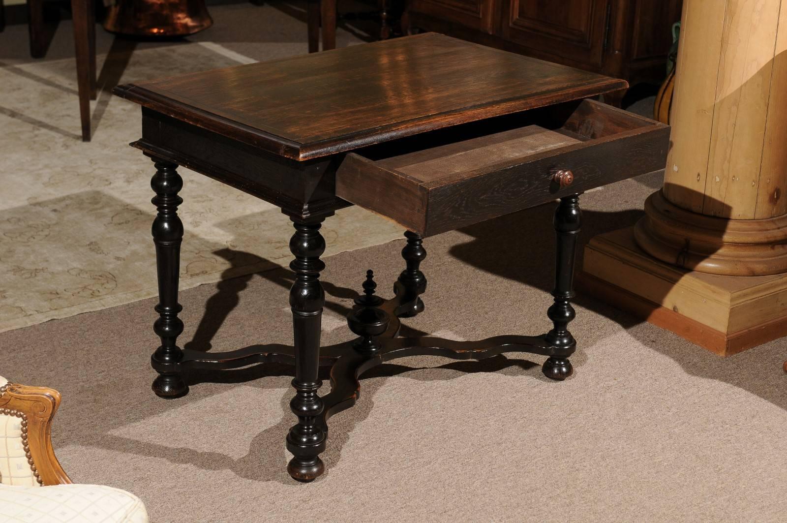 19th Century Louis XIII Style Side Table, circa 1880 For Sale 4