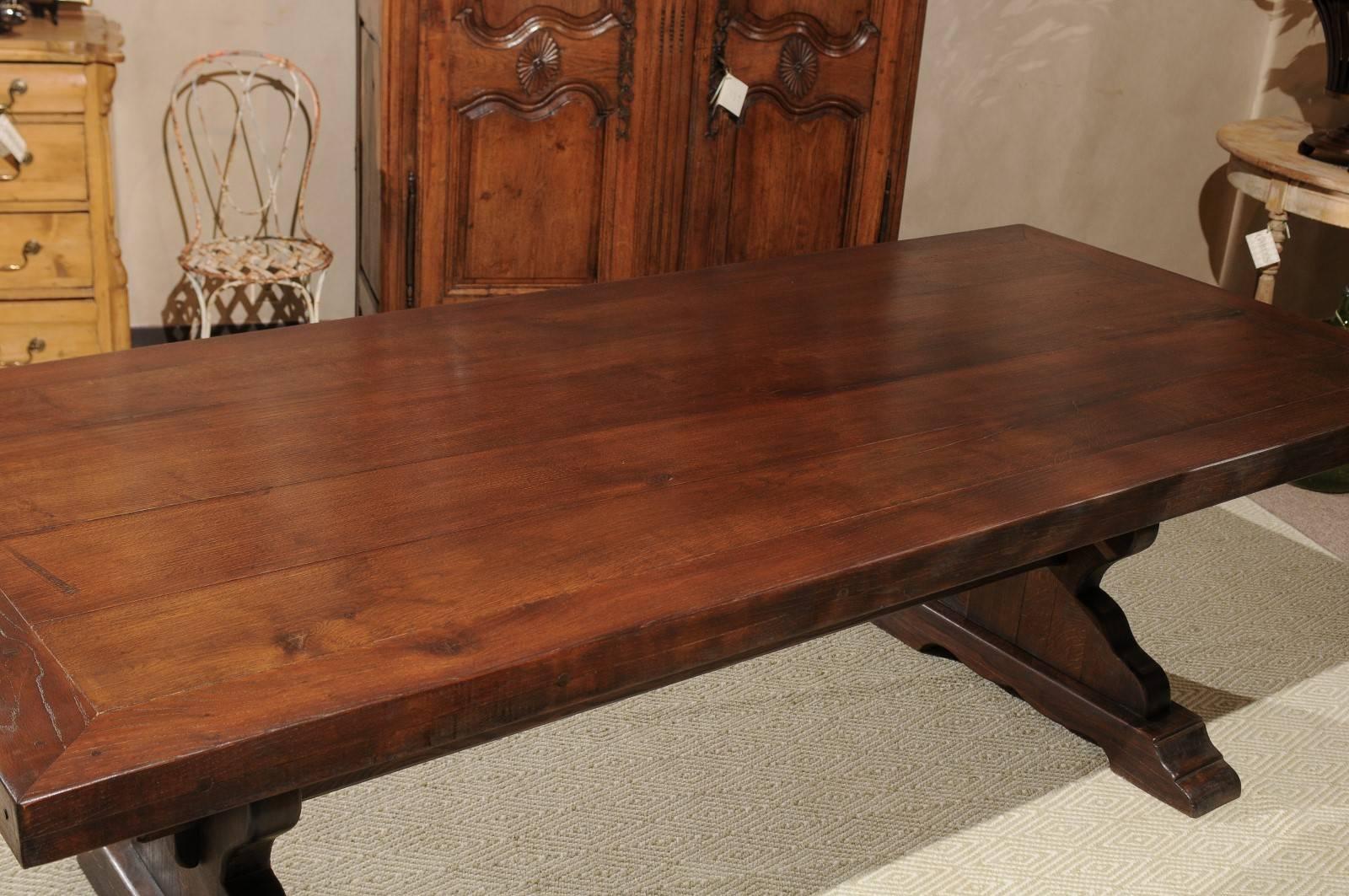 French Monastery Style Dining Table, circa 1950 1