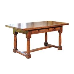 19th Century Pale Walnut Work Table from France 7