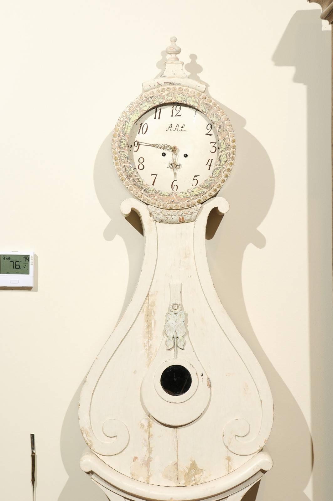 Pine Mid-19th Century Swedish Clock, circa 1840 For Sale