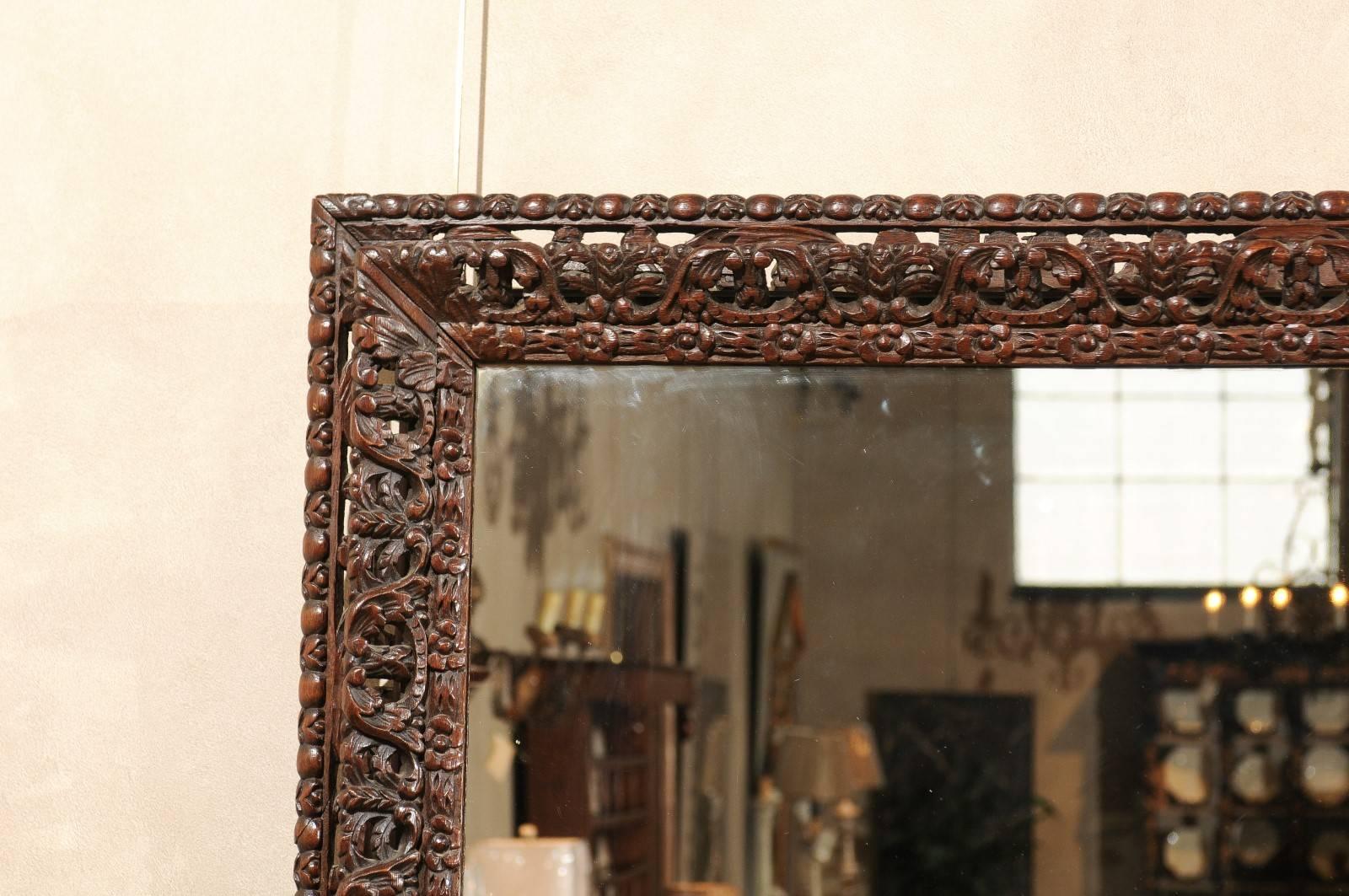 Early 20th Century Black Forest Mirror, circa 1900 In Excellent Condition For Sale In Atlanta, GA
