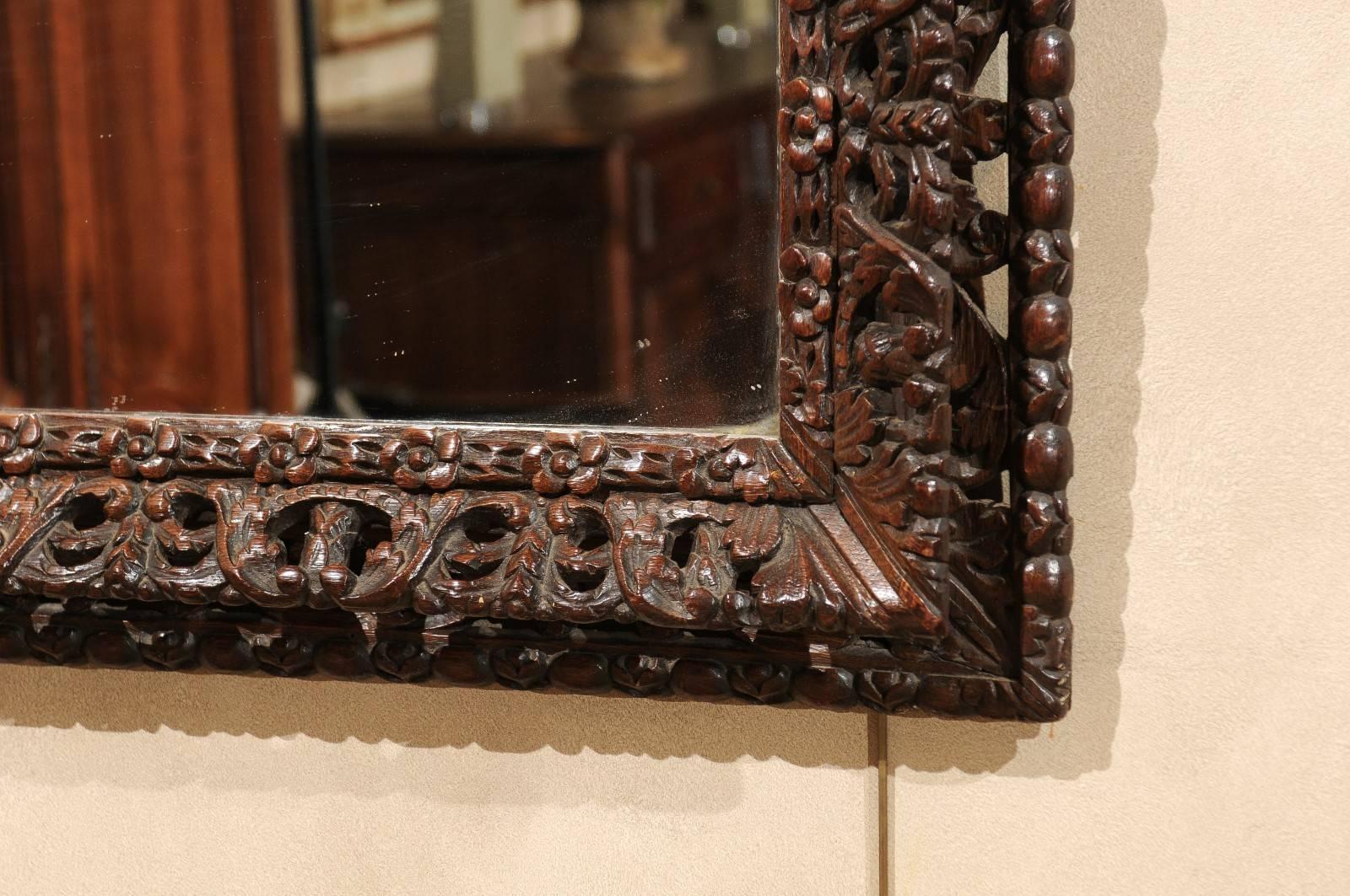 Early 20th Century Black Forest Mirror, circa 1900 For Sale 1