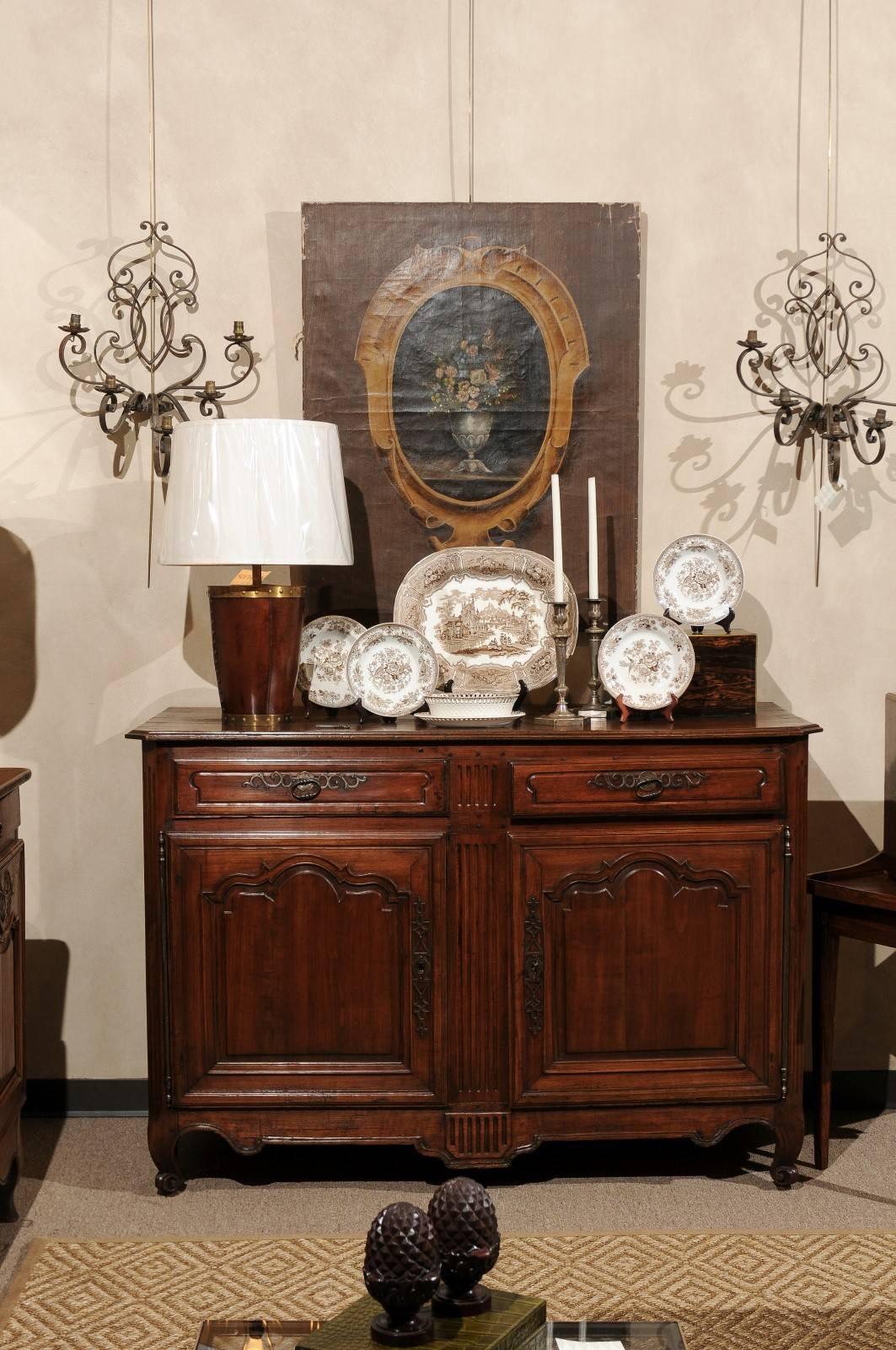 Louis XVI Transitional Louis XV-XVI Style Cherry Buffet, circa 1860 For Sale