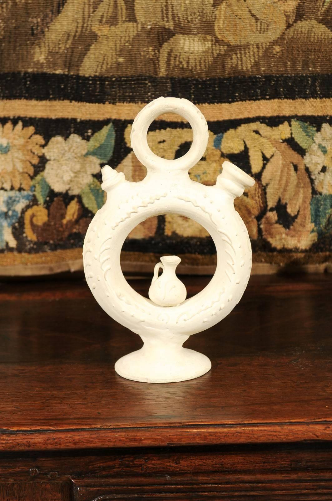 Vintage Bisque Sculptures from France, circa 1940 In Good Condition For Sale In Atlanta, GA