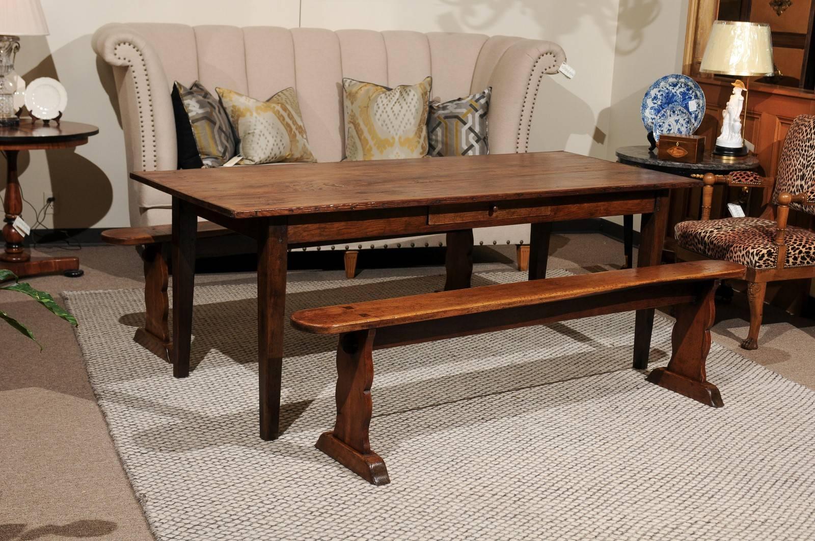 Single 19th Century French Bench, 1890 In Good Condition For Sale In Atlanta, GA