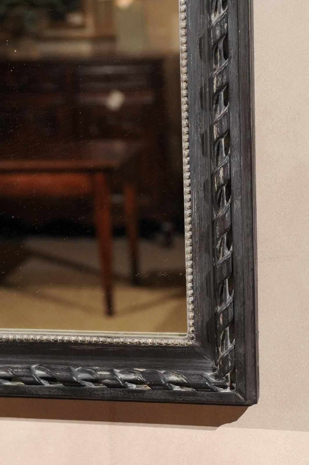 Late 19th Century 19th Century French Black Mirror, circa 1890 For Sale
