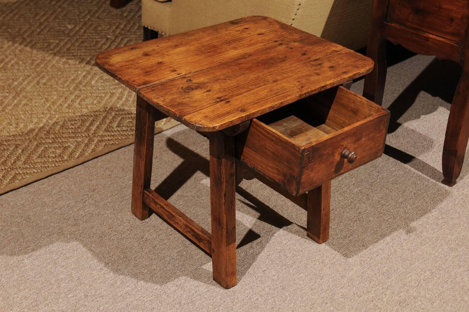 Hand-Crafted 19th Century Pine Shepherds Table from Spain