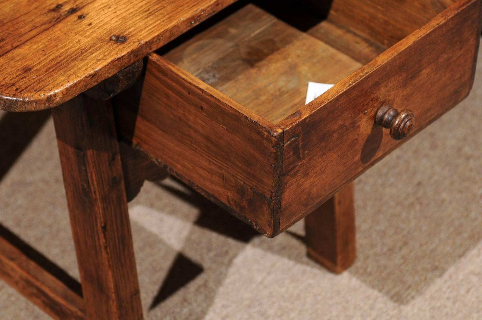 19th Century Pine Shepherds Table from Spain In Distressed Condition In Atlanta, GA