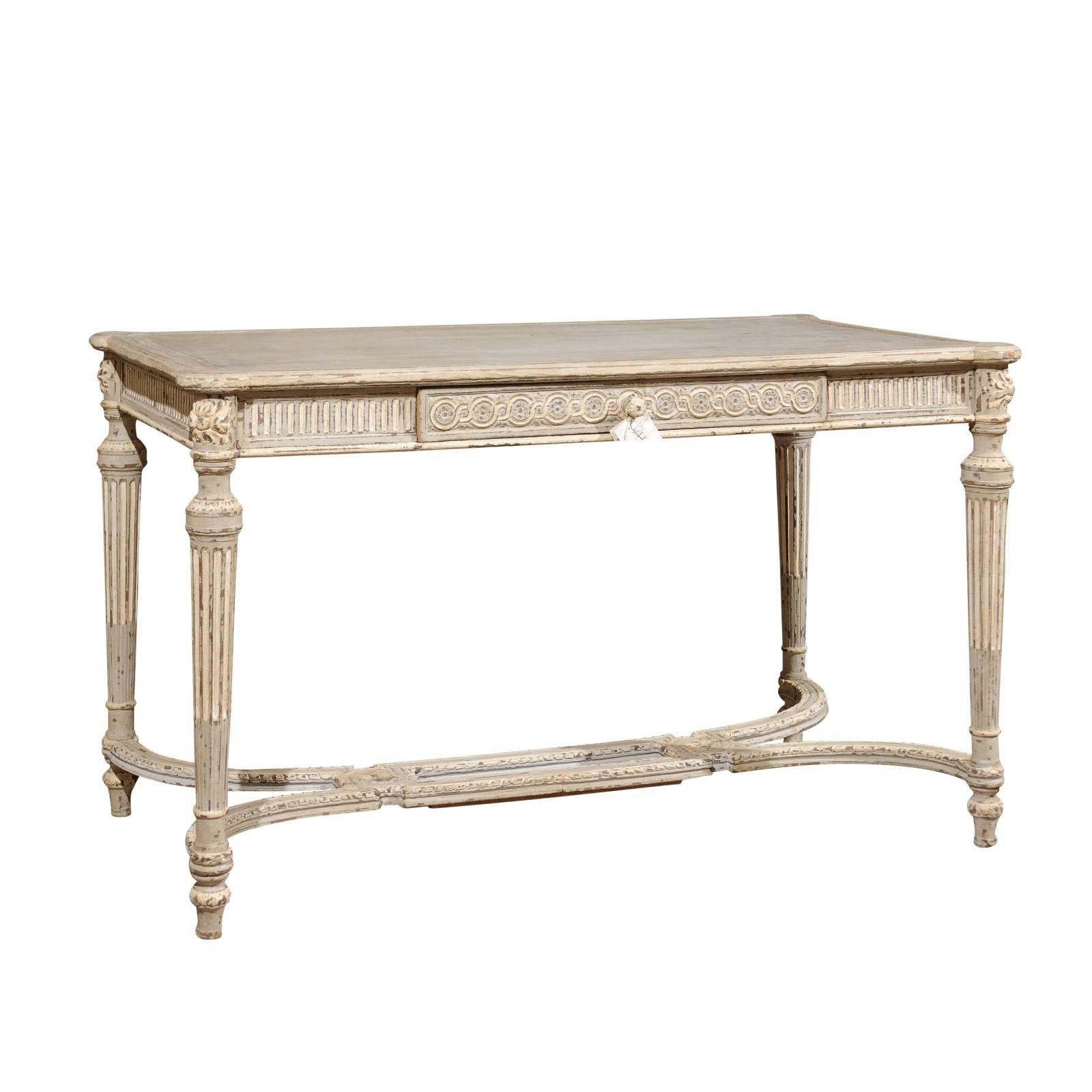 19th Century Louis XVI Style Painted Center Table