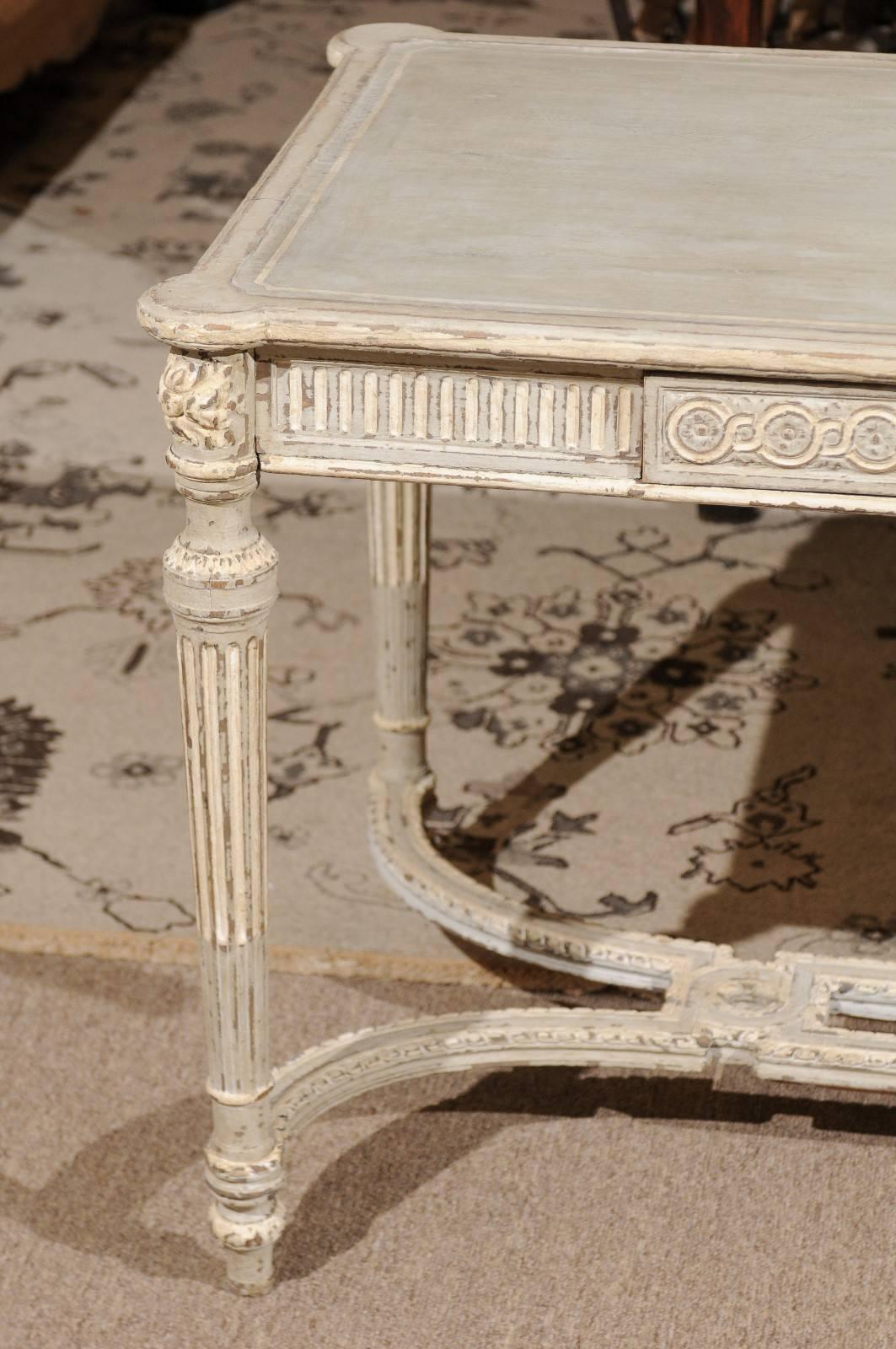 19th Century Louis XVI Style Painted Center Table In Good Condition In Atlanta, GA