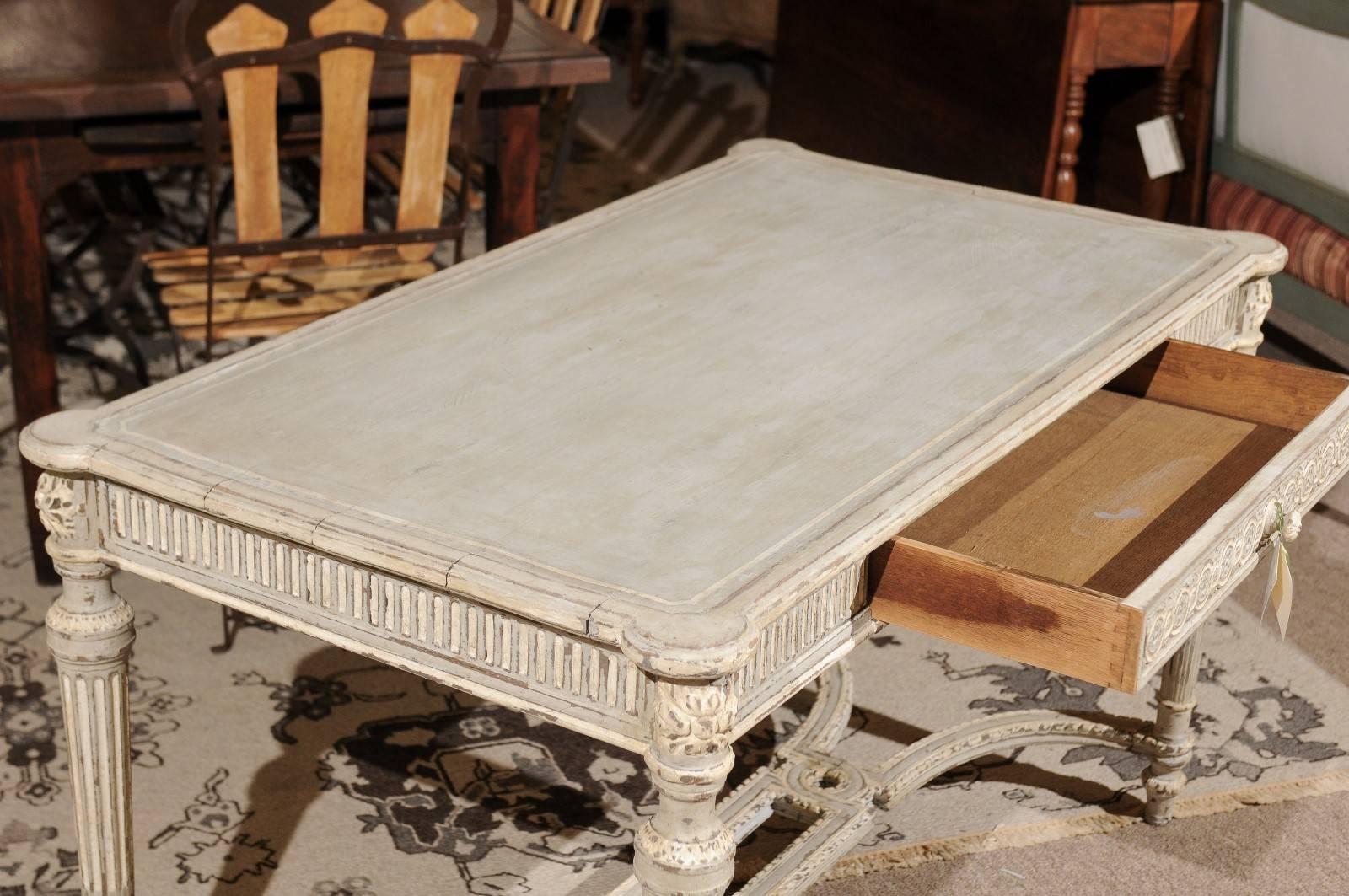 19th Century Louis XVI Style Painted Center Table 2