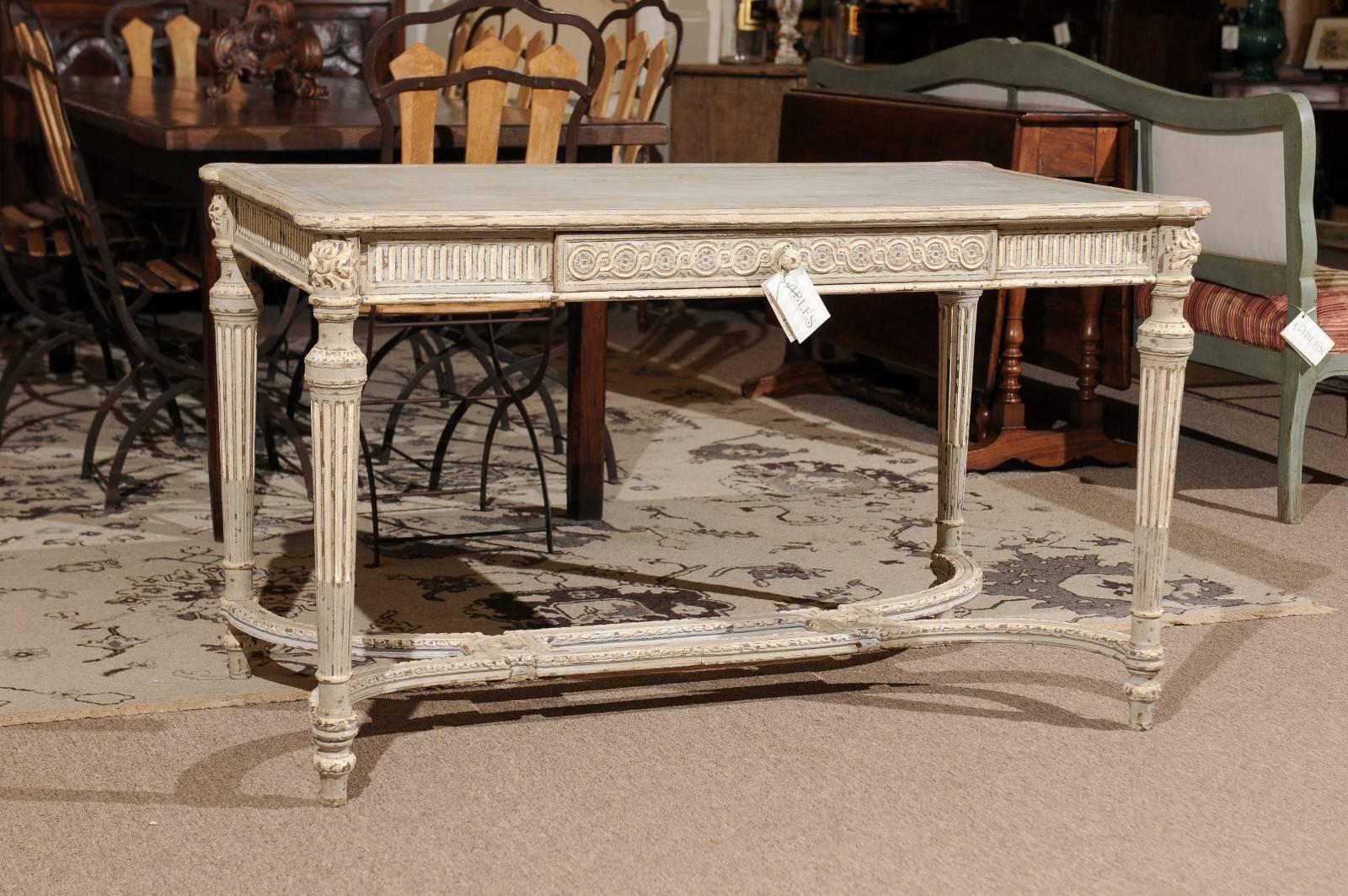 French 19th Century Louis XVI Style Painted Center Table