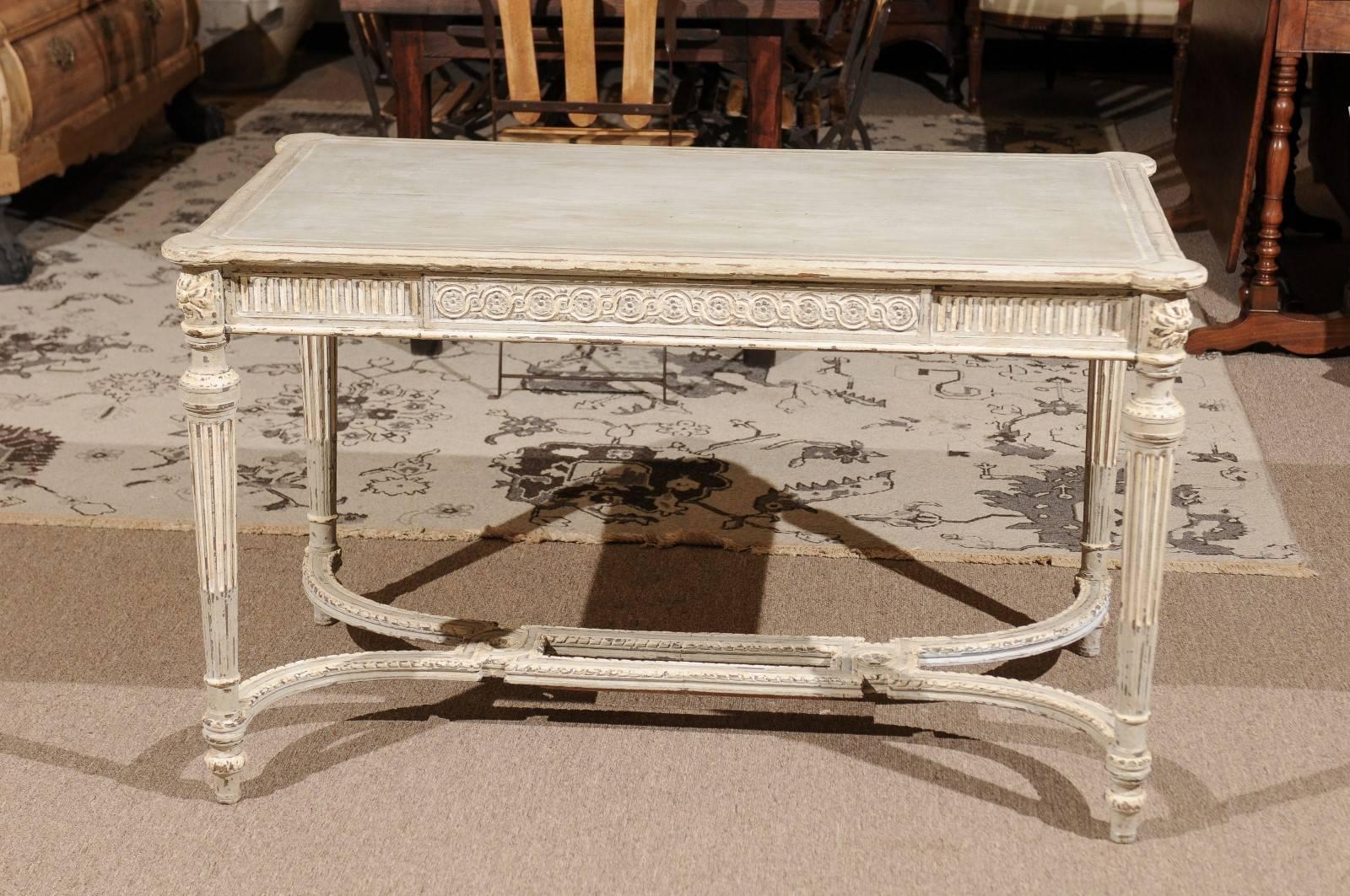 19th Century Louis XVI Style Painted Center Table 4