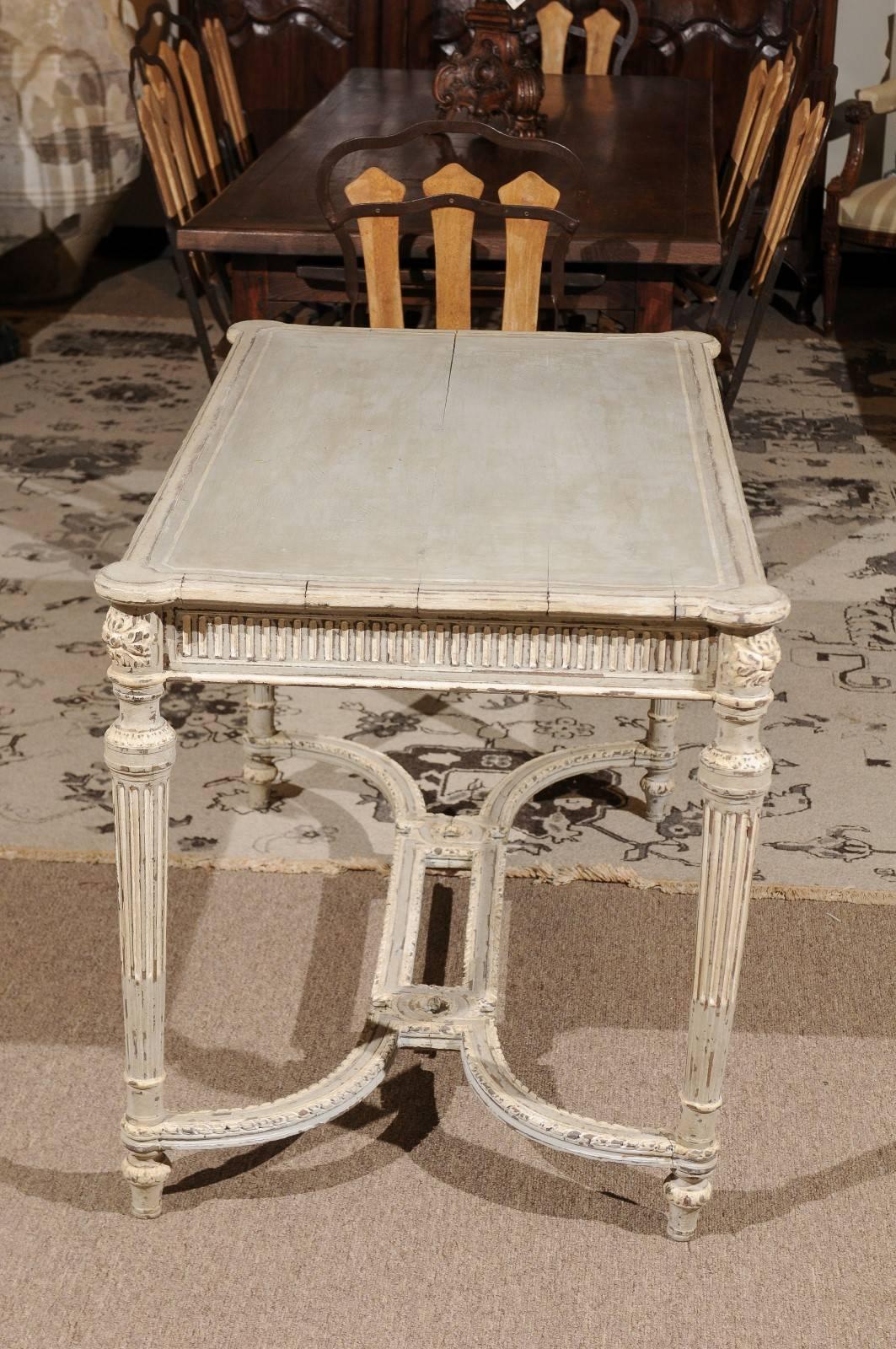 19th Century Louis XVI Style Painted Center Table 3