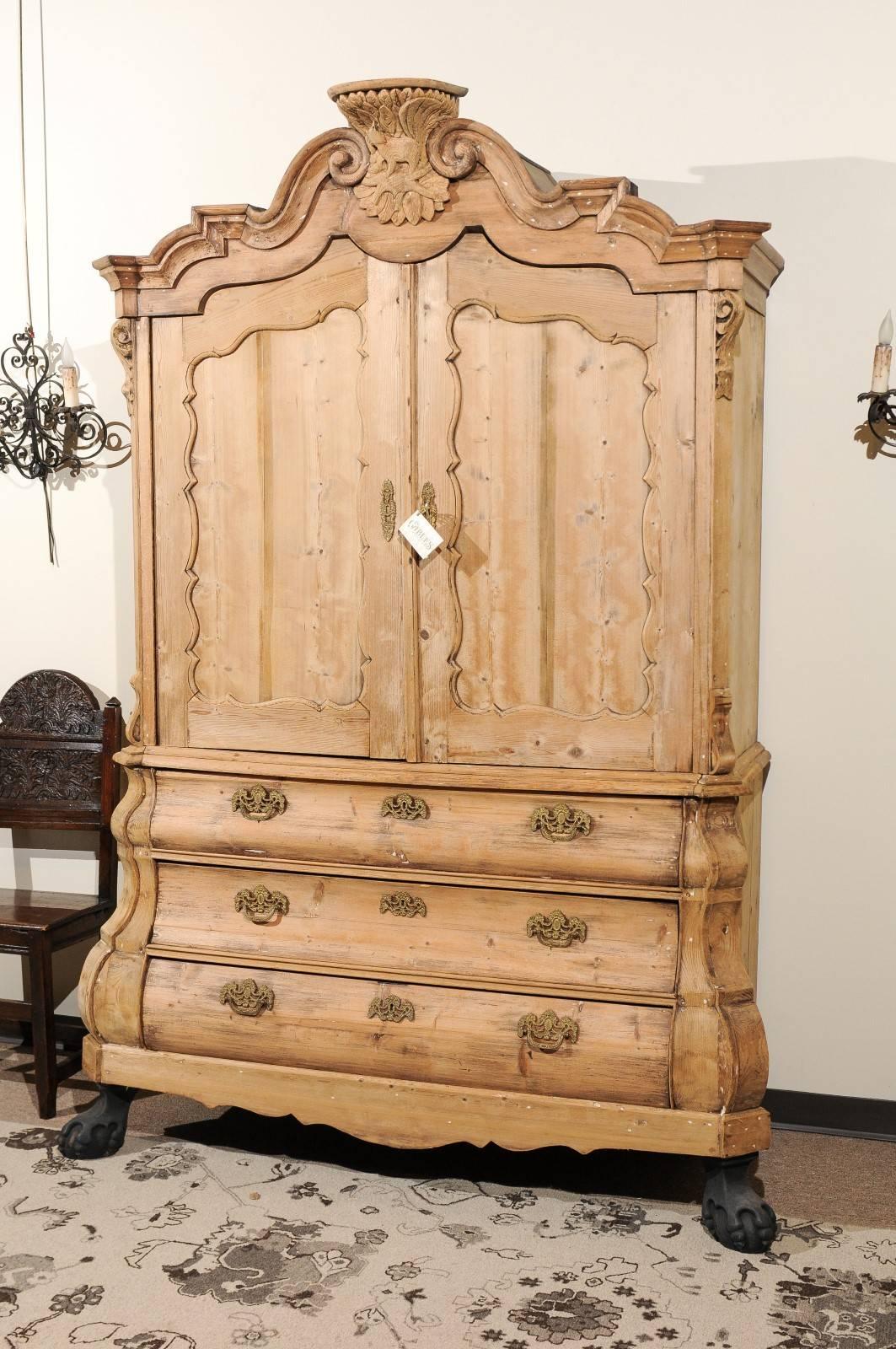 19th Century Pine Cupboard from Holland In Good Condition For Sale In Atlanta, GA