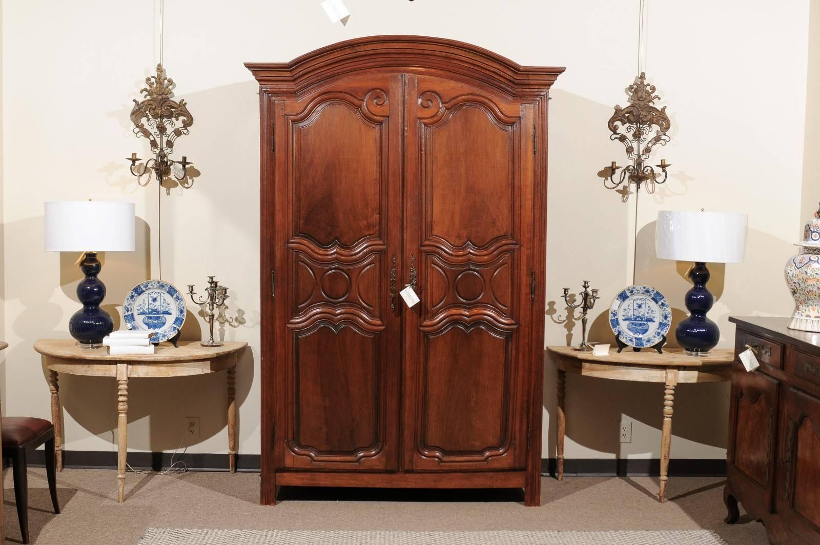 18th Century Walnut Armoire from Paris In Good Condition For Sale In Atlanta, GA