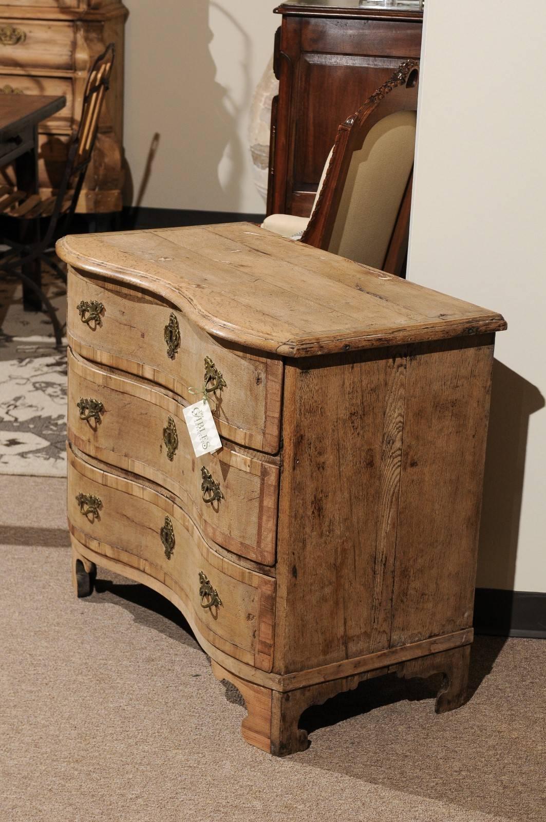 Bronze 19th Century German Chest with Serpentine Front, Circa 1880