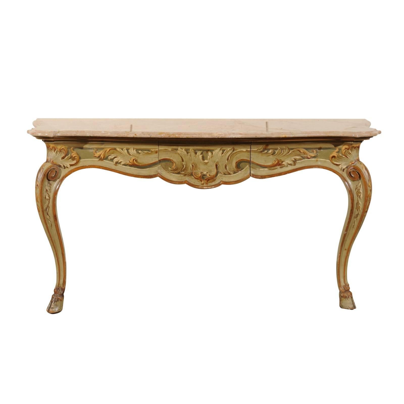 Louis XV Style Painted Console, circa 1900 For Sale