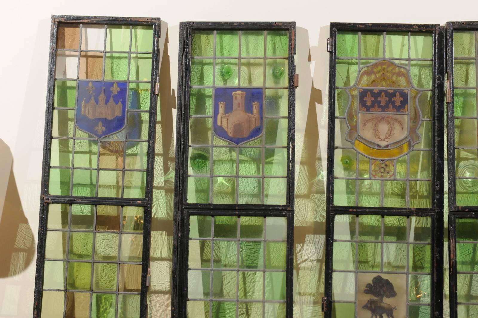 Five 19th Century Stained Glass Panels from France 2