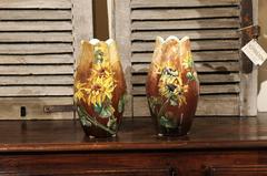 Pair of 20th Century French Faience Vases