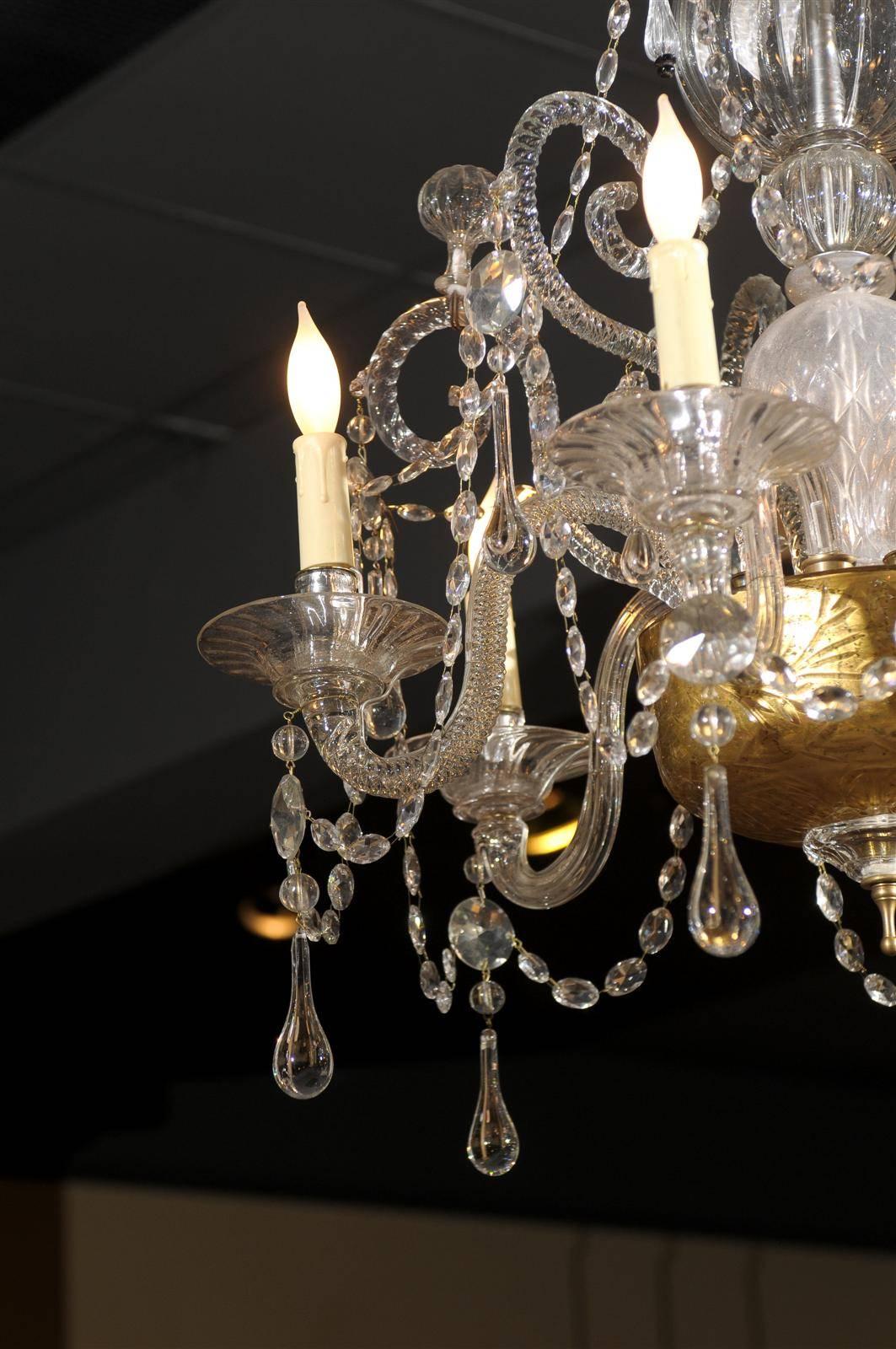 19th Century Six Light Venetian Chandelier, circa 1890 For Sale 3