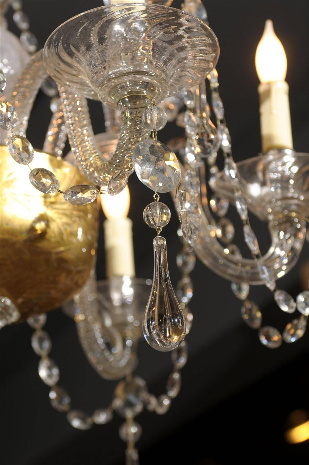 19th Century Six Light Venetian Chandelier, circa 1890 For Sale 1