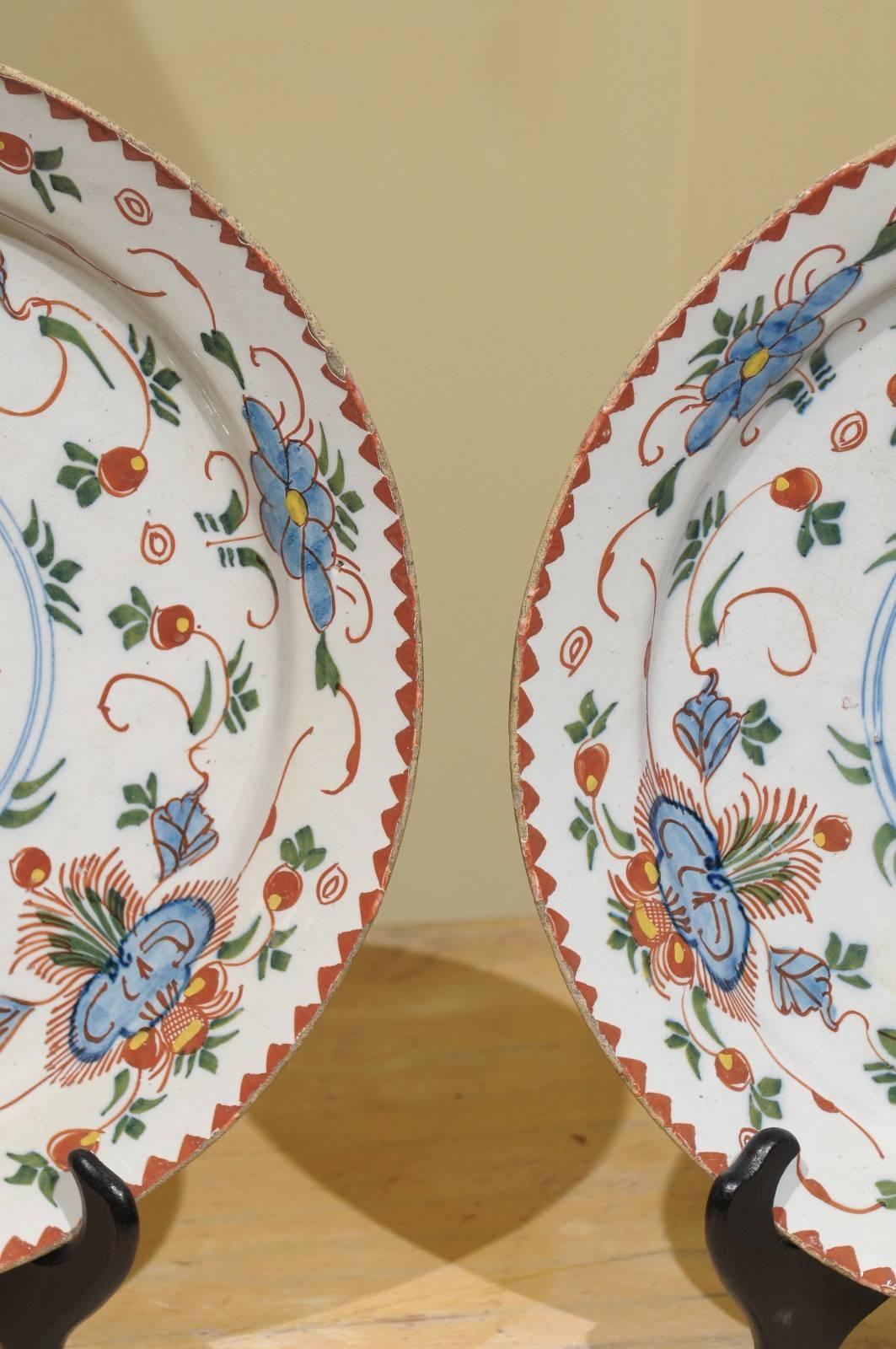 Pair of 18th Century Delft Chargers 3