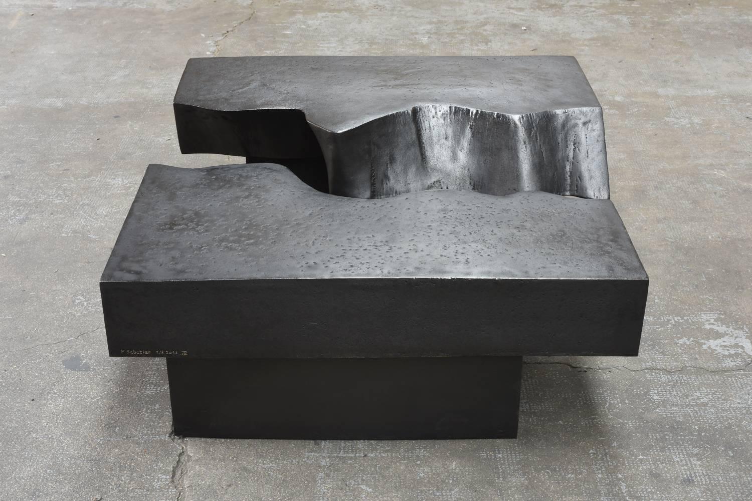 Bronze Table basse San Andreas II de Pierre Sabatier en vente