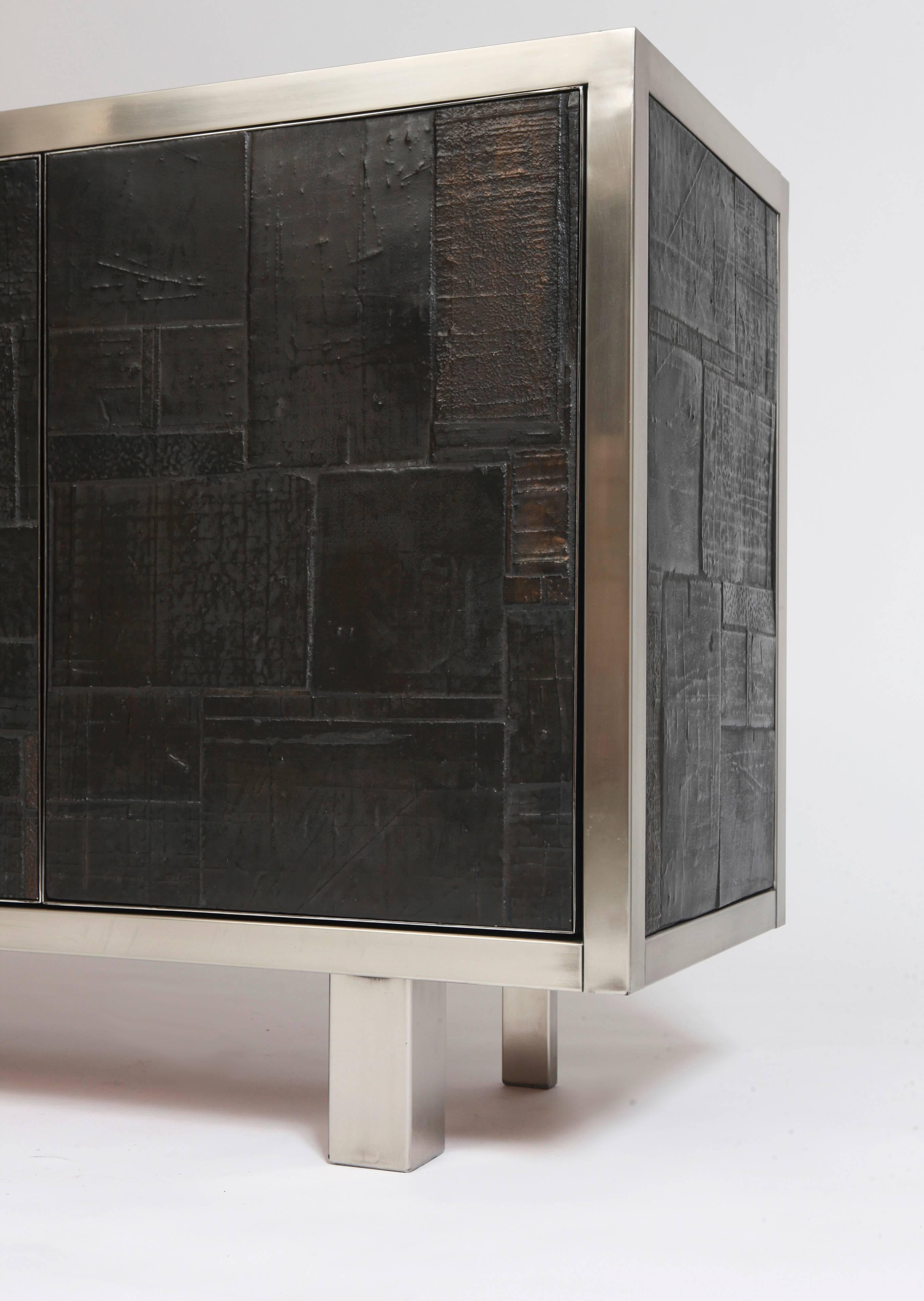 Metal Pia Manu Ceramic Four-Panels Sideboard
