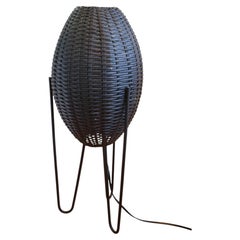 Paul Mayén “Beehive” Wicker Lamp on Hairpin Legs, 1960s