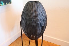 Paul Mayén “Beehive” Wicker Lamp on Hairpin Legs, 1960s