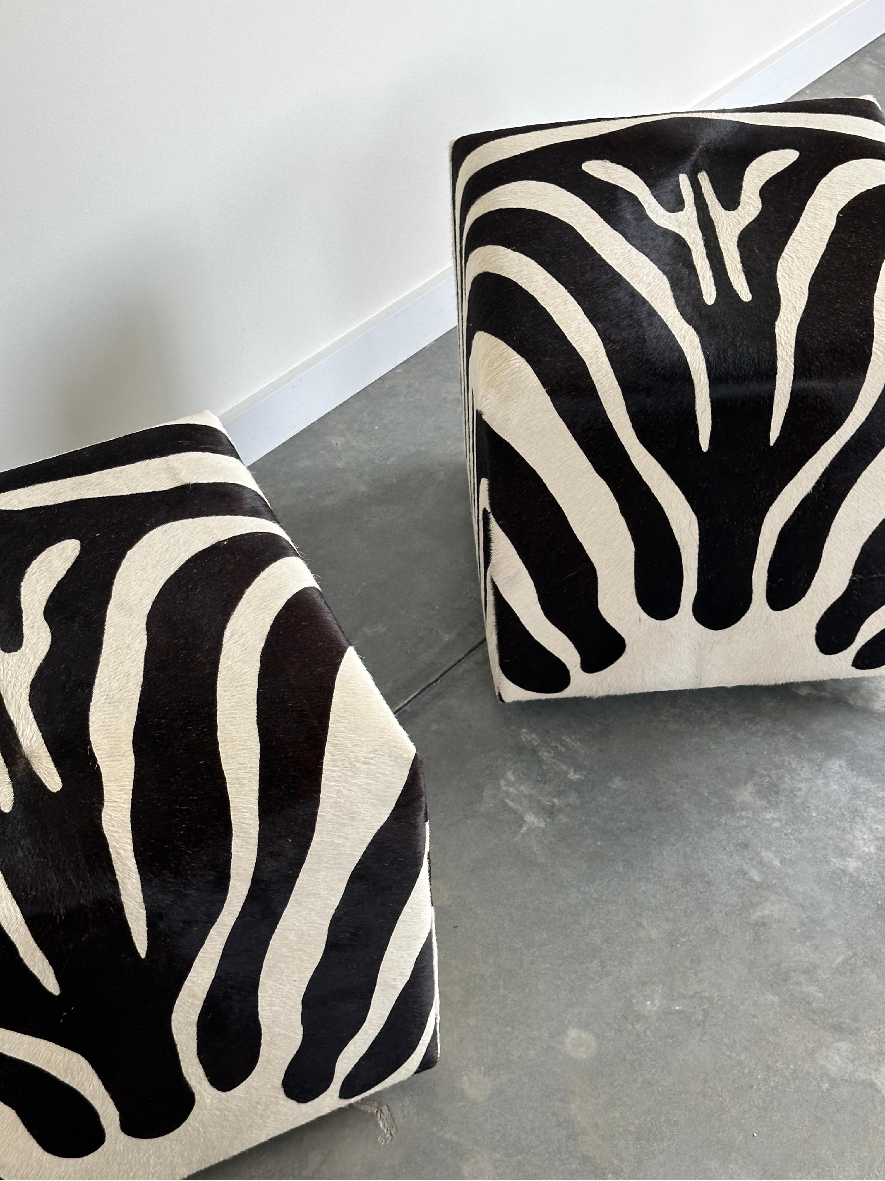 zebra ottoman for sale