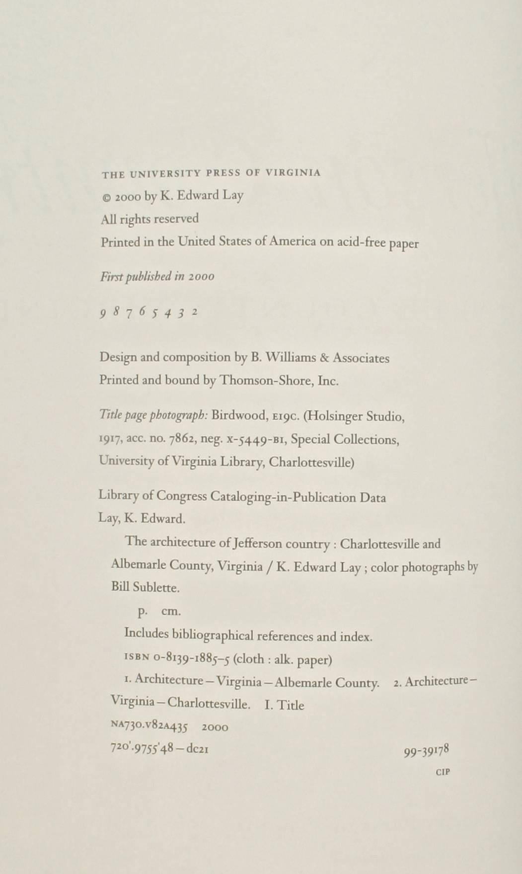 Architecture of Jefferson Country: Charlottesville and Albemarle County, VA 4