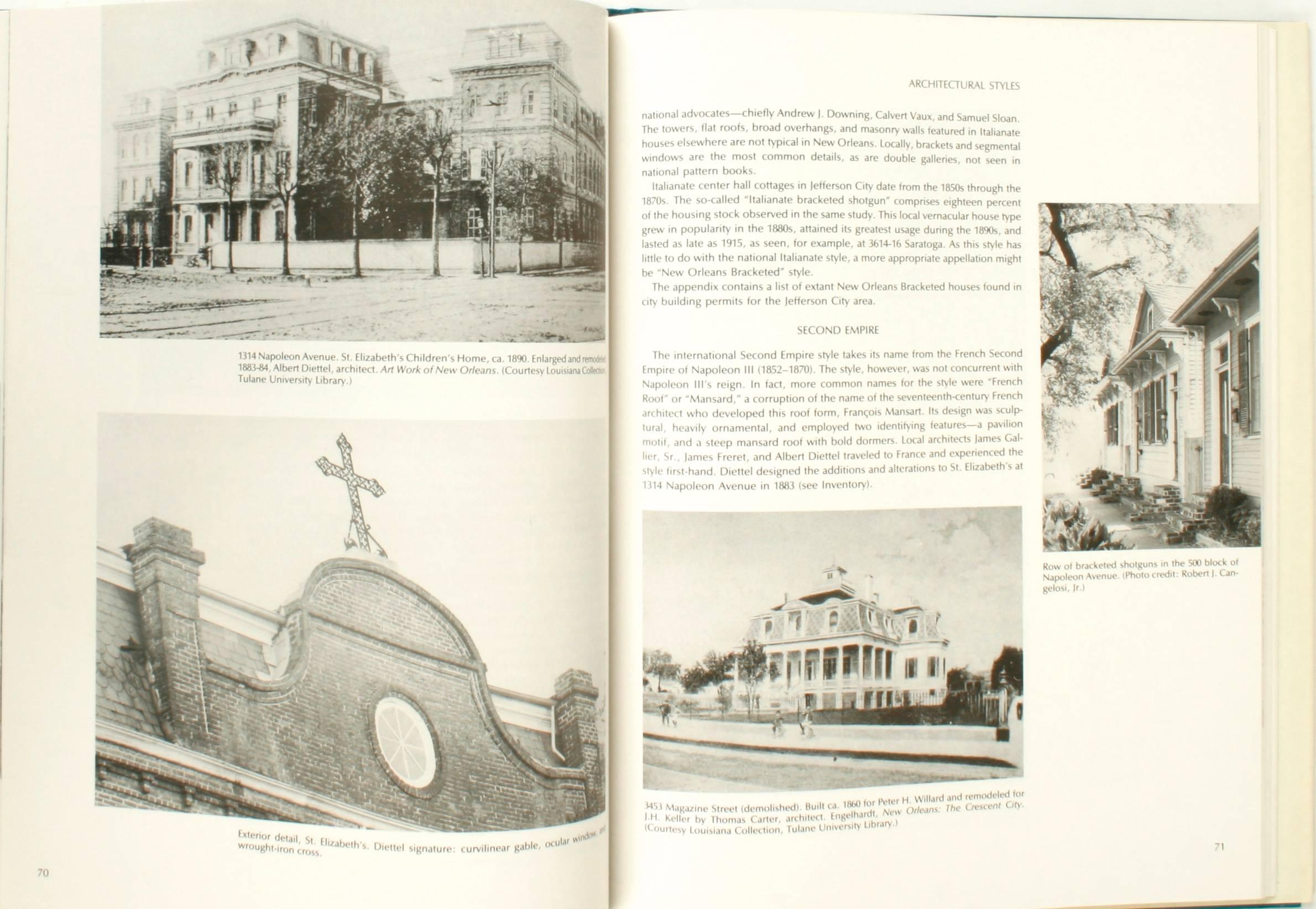 Américain Architecture de la Nouvelle-Orléans Vol. VII Jefferson City, première édition en vente